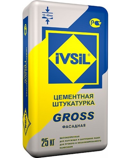 Штукатурка IVSIL GROSS фасадная 25кг