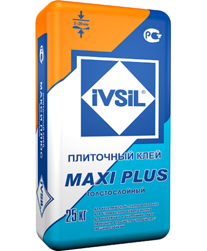 Клей плиточный IVSIL MAXI PLUS 25кг